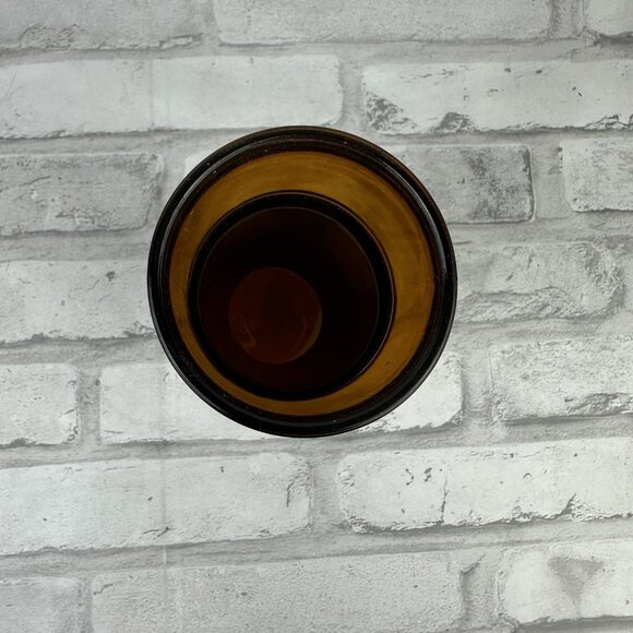 Siesta Ware Tiki Bar Brown Glass Walnut? Mahogany? Wood Wrapped VTG MCM - Picture 5 of 6